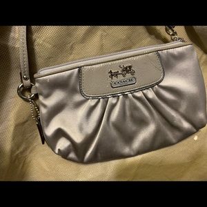 Coach vintage silver  horse & carriage clutch